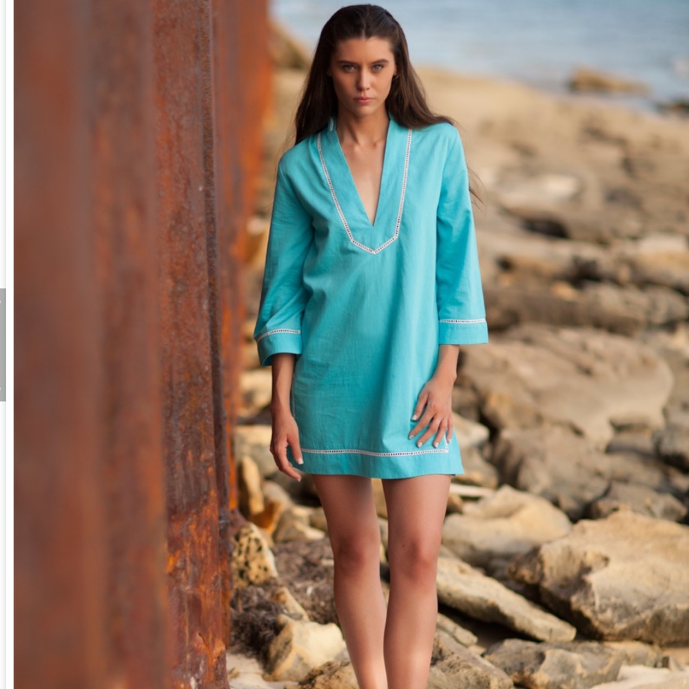 Sea Lily resort wear top.  Turquoise
